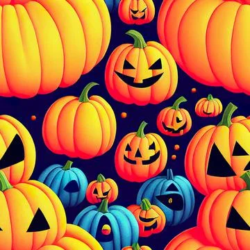 Halloween seamless pattern, Doodle cute ghosts  Simple spooky character or scary Stock Illustration