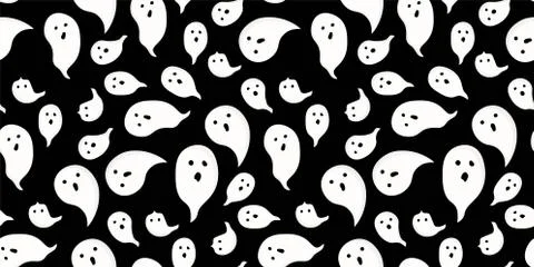 Halloween seamless pattern. the ghost is cute. Vector illustration. 스톡 일러스트