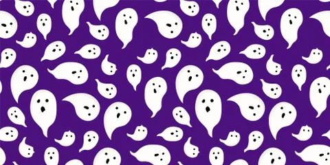 Halloween seamless pattern. the ghost is cute. Vector illustration. Illustrazione stock