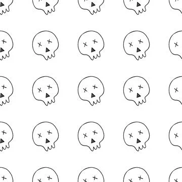 Halloween seamless pattern in hand draw style 스톡 일러스트