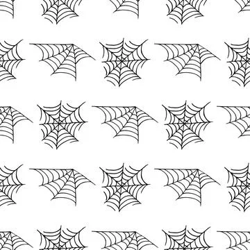Halloween seamless pattern in hand draw style Illustrazione stock