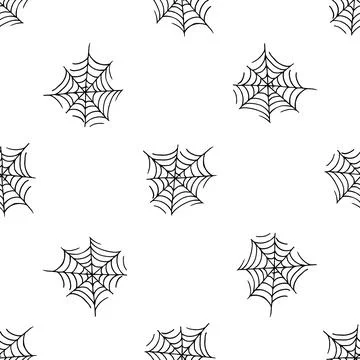 Halloween seamless pattern in hand draw style Illustrazione stock