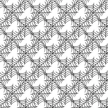 Halloween seamless pattern in hand draw style Illustrazione stock