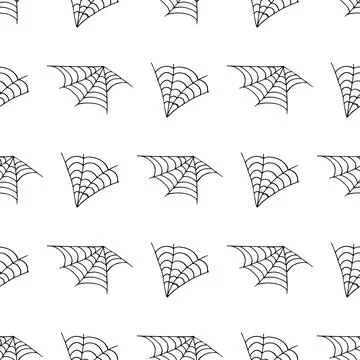 Halloween seamless pattern in hand draw style Illustrazione stock