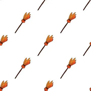 Halloween seamless pattern in hand draw style Illustrazione stock