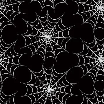 Halloween seamless pattern. Holiday background with web Stock Illustration