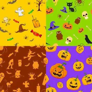 Halloween seamless Pattern Stock Illustration
