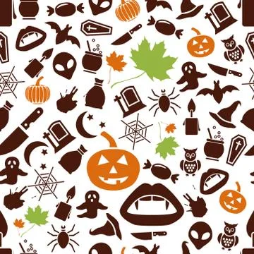 Halloween seamless pattern Stock Illustration