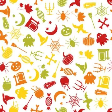 Halloween seamless pattern Stock Illustration
