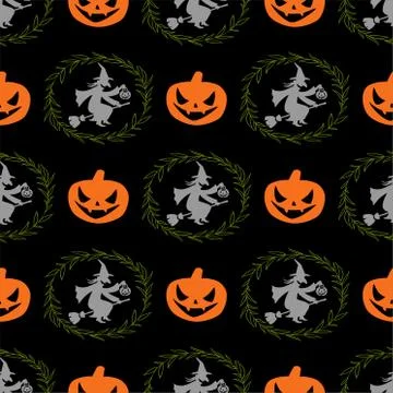 Halloween seamless pattern Stock Illustration