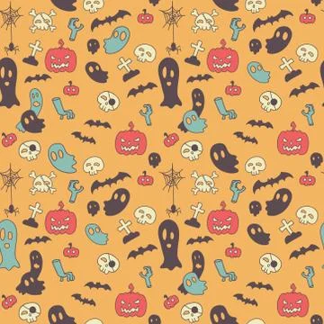 Halloween seamless pattern Stock Illustration