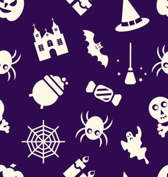Halloween Seamless Pattern Illustrazione stock