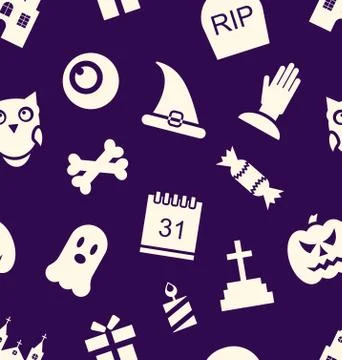 Halloween Seamless Pattern Illustration