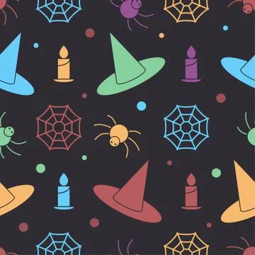 Halloween Seamless Pattern Stock Illustration