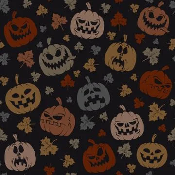 Halloween seamless pattern Stock Illustration