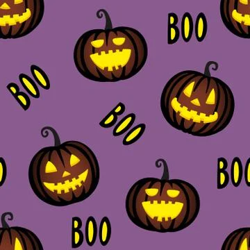 Halloween seamless pattern Stock Illustration