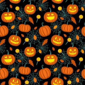 Halloween seamless pattern Stock Illustration