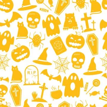 Halloween seamless pattern Stock Illustration