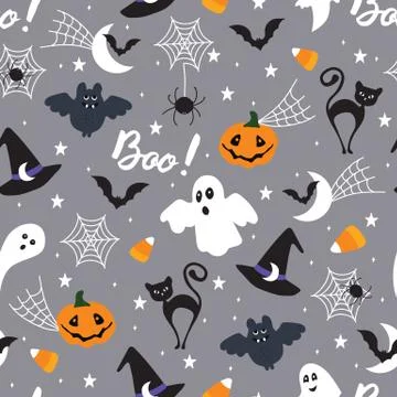 Halloween seamless pattern Stock Illustration