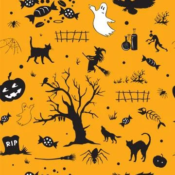 Halloween seamless pattern Illustrazione stock