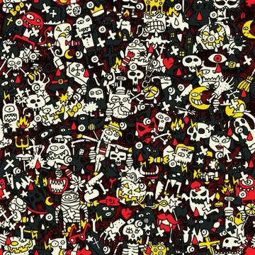 Halloween seamless pattern Stock Illustration
