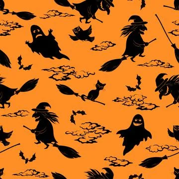 Halloween Seamless Pattern Illustrazione stock