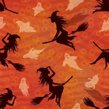 Halloween Seamless Pattern Stock Illustration