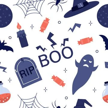 Halloween seamless pattern 스톡 일러스트
