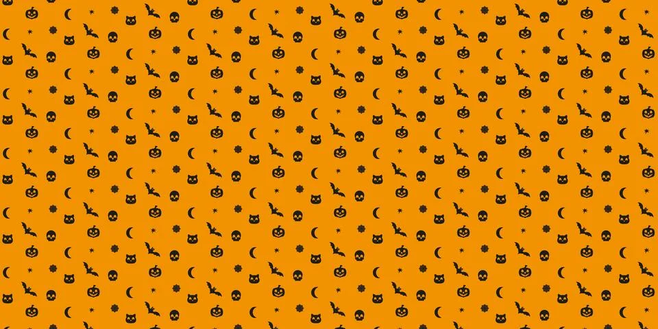 Halloween seamless pattern. Stock Illustration