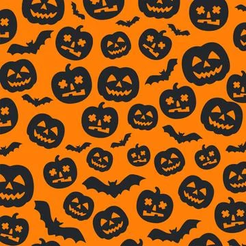 Halloween seamless pattern Stock Illustration