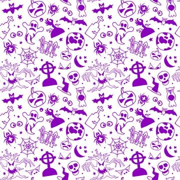Halloween seamless pattern Stock Illustration