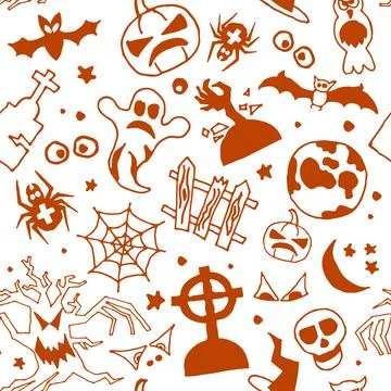 Halloween seamless pattern Stock Illustration