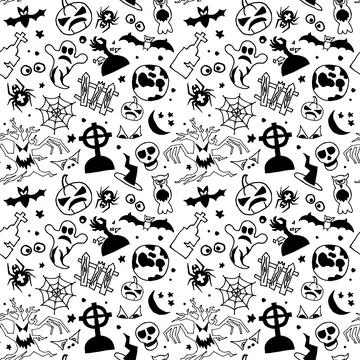 Halloween seamless pattern Stock Illustration