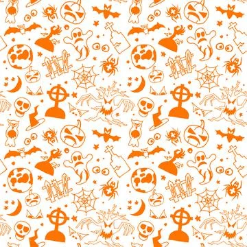 Halloween seamless pattern Stock Illustration