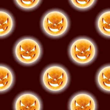 Halloween seamless pattern illustration Stock Illustration