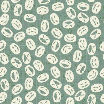 Halloween seamless pattern with pumpkin Ilustração Stock