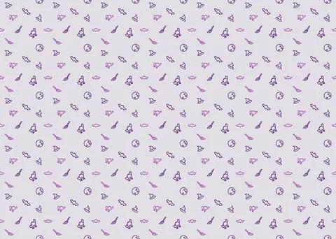 Halloween seamless pattern on purple background ep10 Stock Illustration