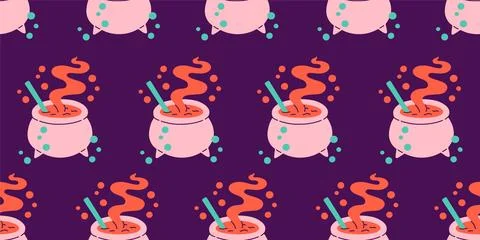 Halloween seamless pattern. Seamless pattern with cute halloween elements Illustrazione stock