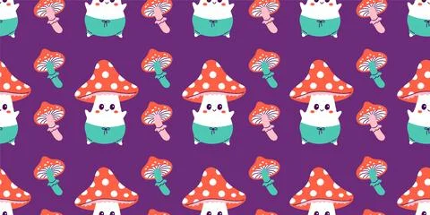 Halloween seamless pattern. Seamless pattern with cute halloween elements Stock Illustration