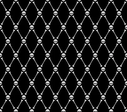 Halloween  seamless  pattern. Skull and bone background 스톡 일러스트