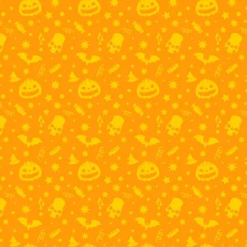 Halloween seamless pattern vector design for background Stock Illustration