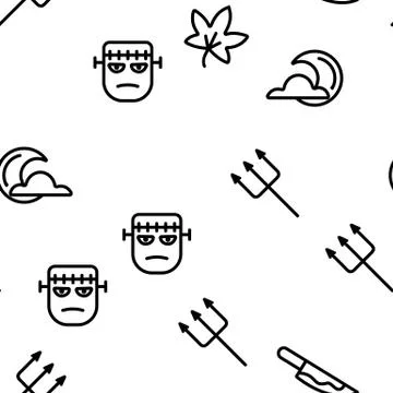 Halloween Seamless Pattern Vector 스톡 일러스트