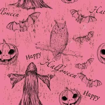Halloween seamless texture Stock Illustration
