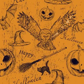 Halloween seamless texture Stock Illustration