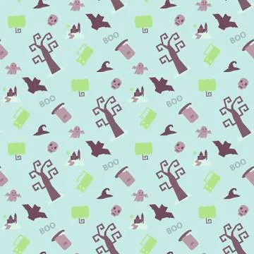 Halloween seamless  vector pattern Stock Illustration