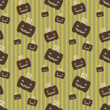 Halloween seamless  vector pattern Stock Illustration