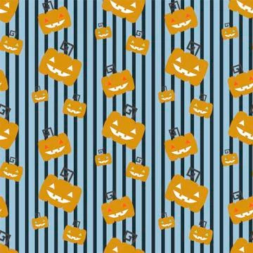 Halloween seamless  vector pattern Stock Illustration