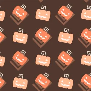 Halloween seamless  vector pattern Stock Illustration