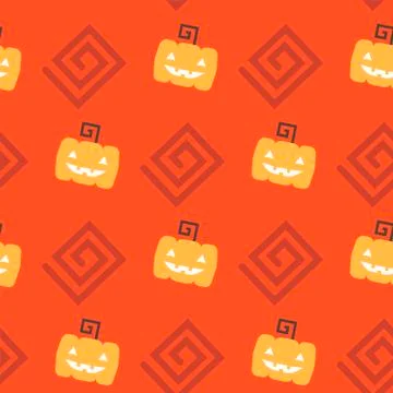 Halloween seamless  vector pattern Stock Illustration