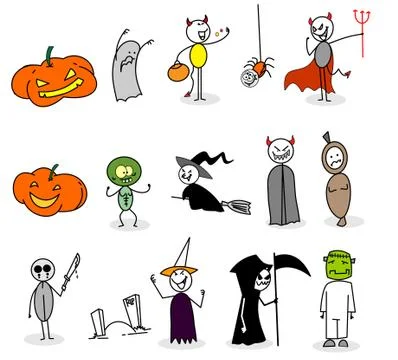 Halloween set Stock Illustration